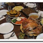delicious-first-thanksgiving-dinner-table-and-turkey